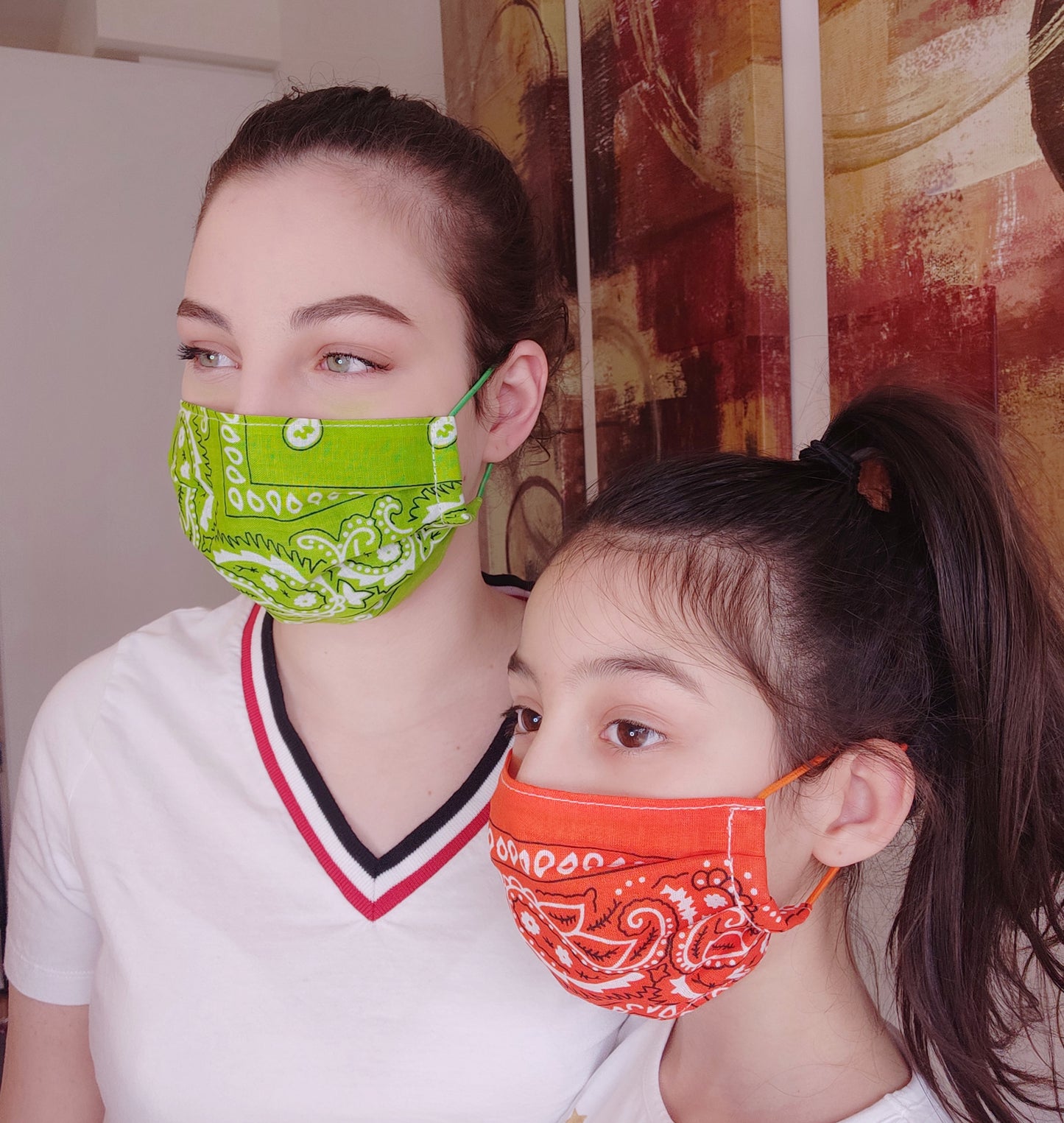 Easy breathe Face Mask Adjustable elastic Reusable  Washable mask  Bandana print   Cotton mask Comfortable face mask