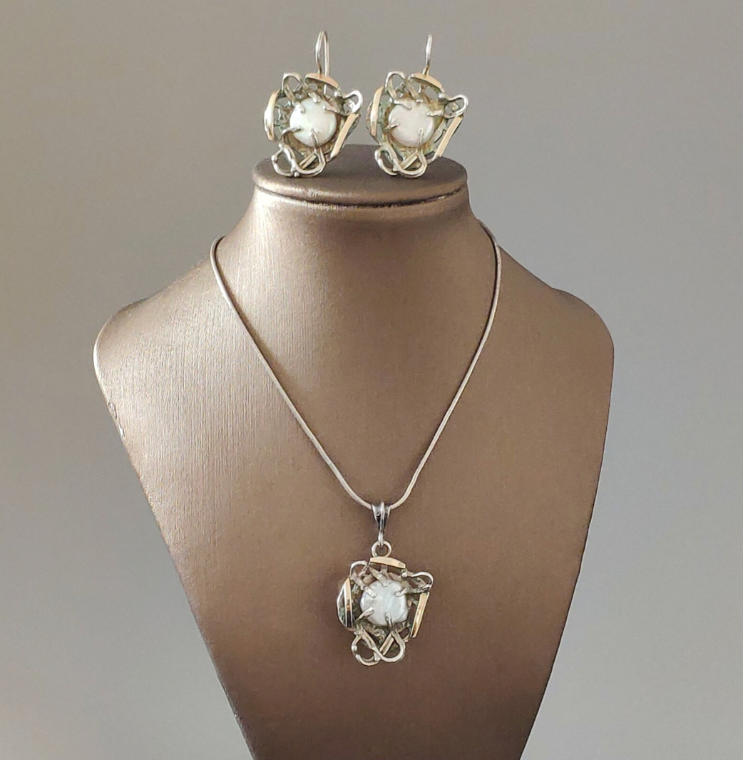 White Pearl Silver Set